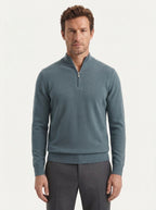 Wool Blend Half-Zip Sweater