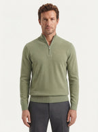 Wool Blend Half-Zip Sweater