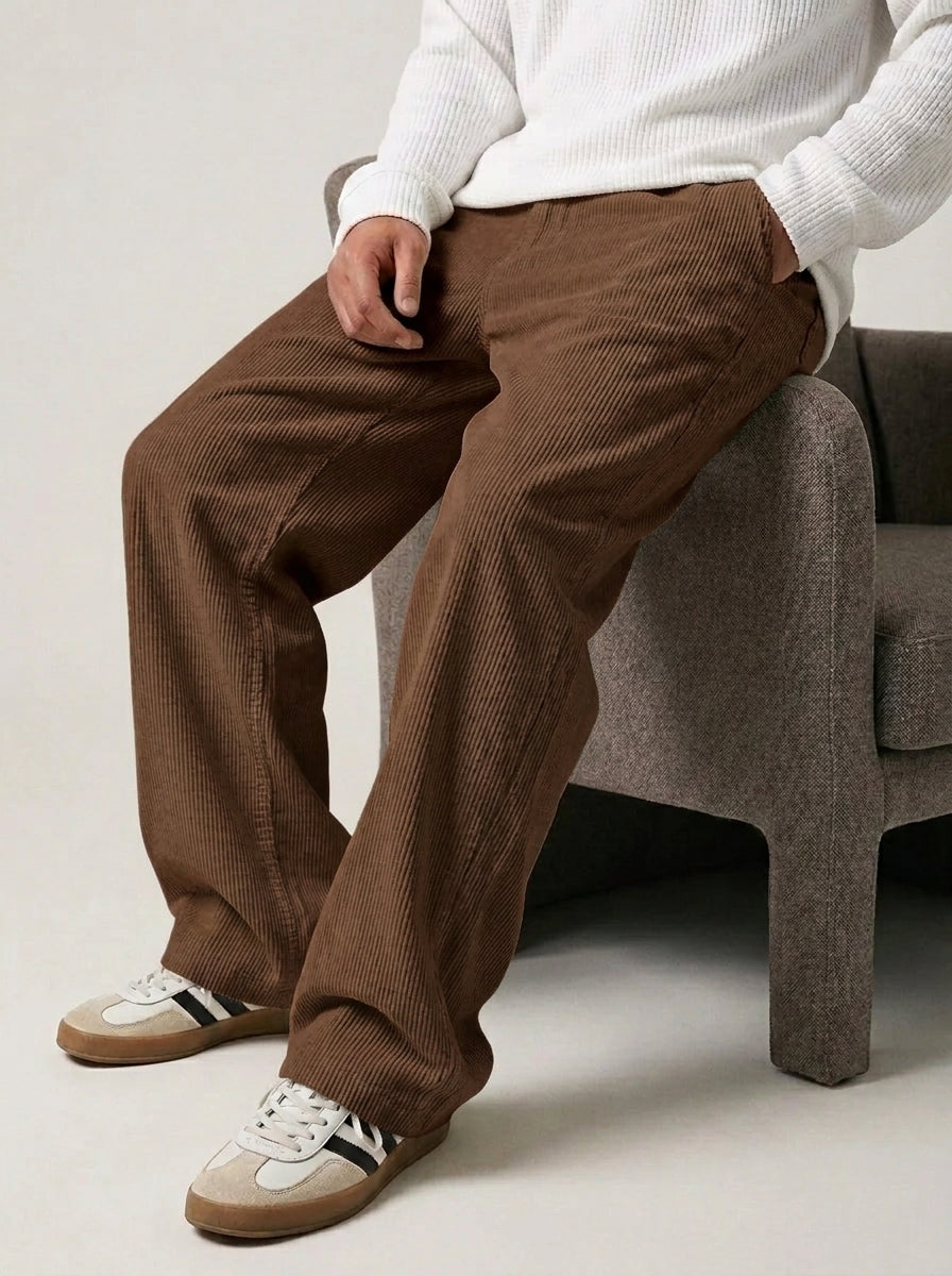 Corduroy Straight Leg Pants