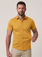 Rocky Short Sleeve Stretch Fit Dress Shirt