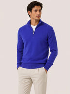 Quarter Zip Knit Sweater Lightweight Warm Pullover