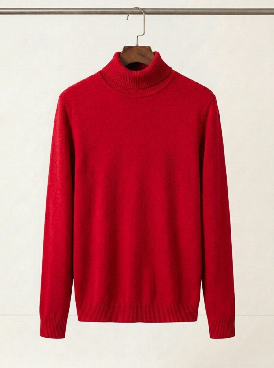 Classic Knitted Turtleneck Sweater Pullover