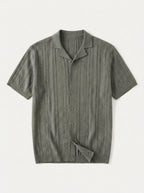 Vintage Knit Button Up Shirt