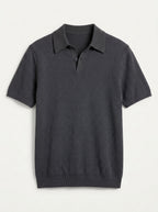 100% Organic Cotton Mesh-Stitch Sweater Polo