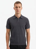 100% Organic Cotton Mesh-Stitch Sweater Polo