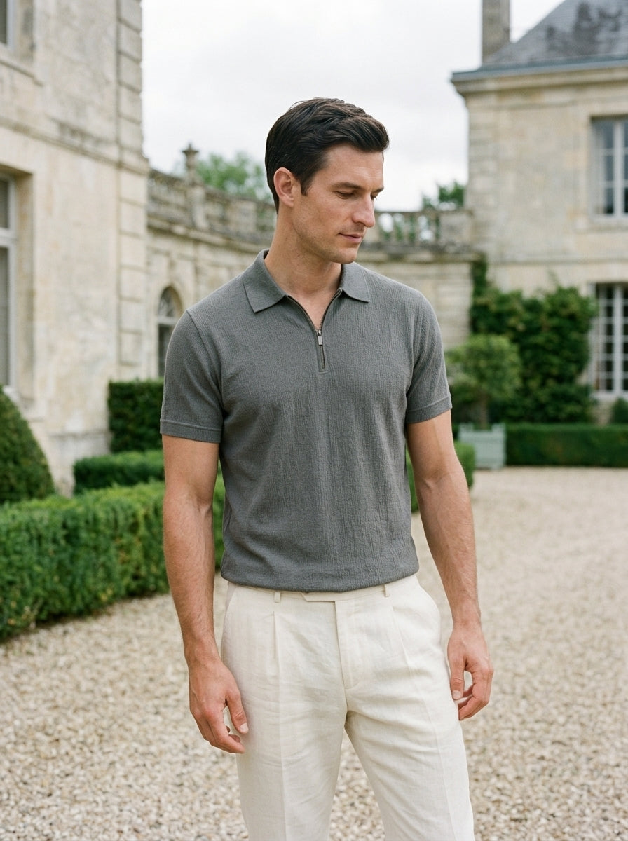 Men's Lightweight Linen Polo