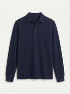 Classic Long-Sleeve Polo Shirt
