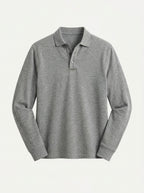 Classic Long-Sleeve Polo Shirt