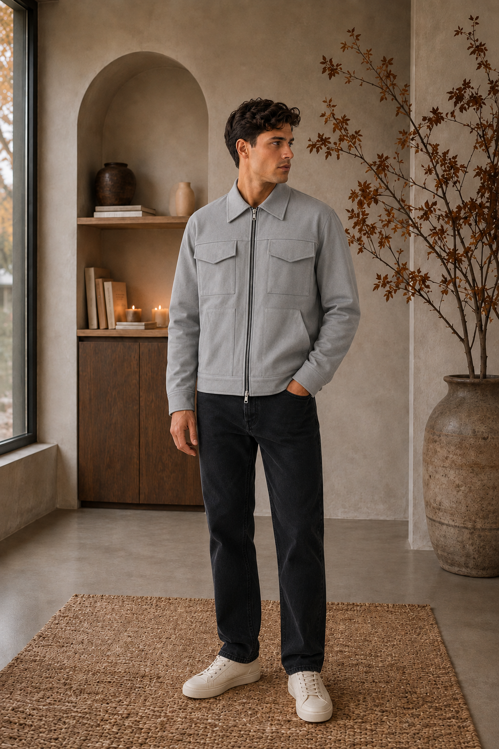 Men's Casual Full-Zip Jacket
