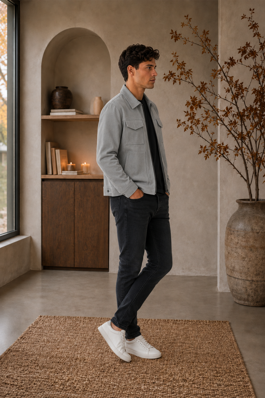 Men's Casual Full-Zip Jacket