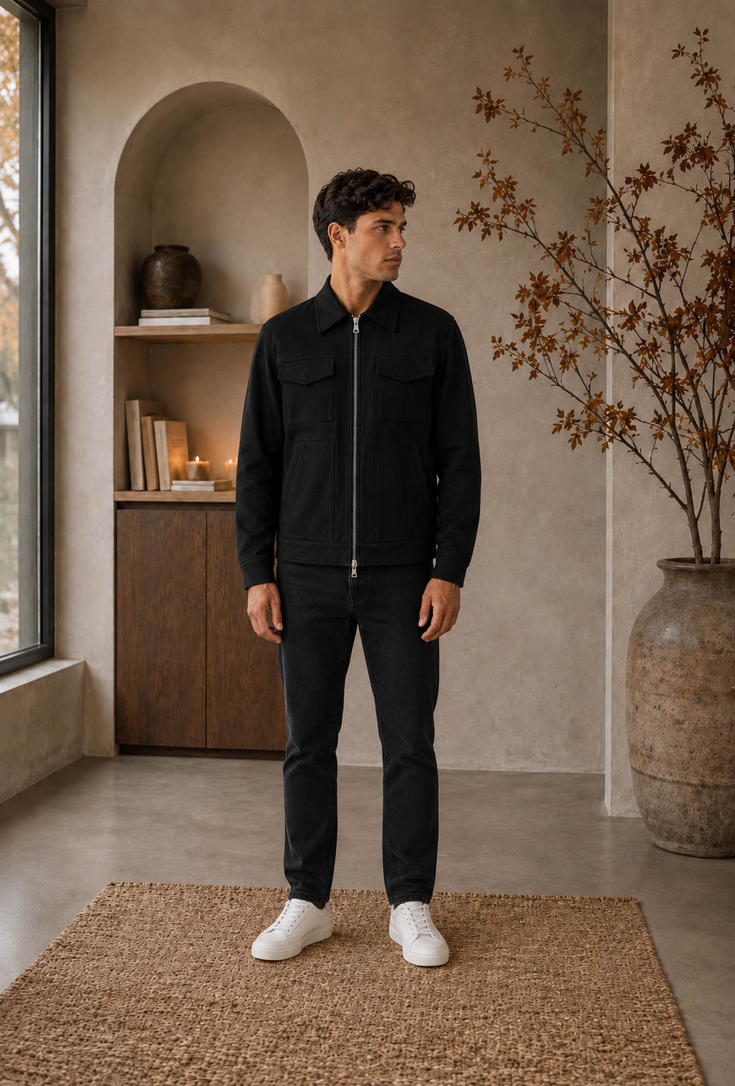 Men's Casual Full-Zip Jacket