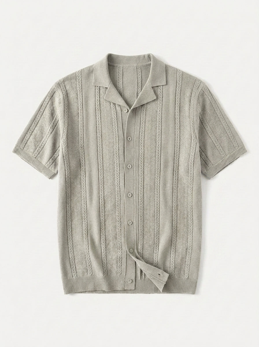Vintage Knit Button Up Shirt