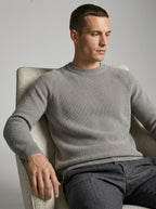 100% Organic Cotton Ribbed Crewneck Sweater