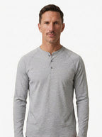 Cotton Modal Long Sleeve Henley Tee
