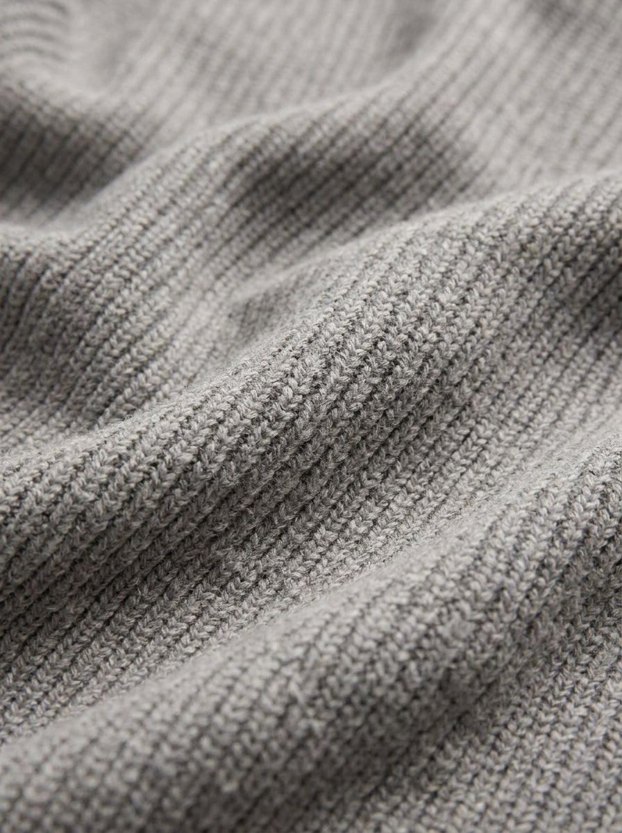 100% Organic Cotton Ribbed Crewneck Sweater