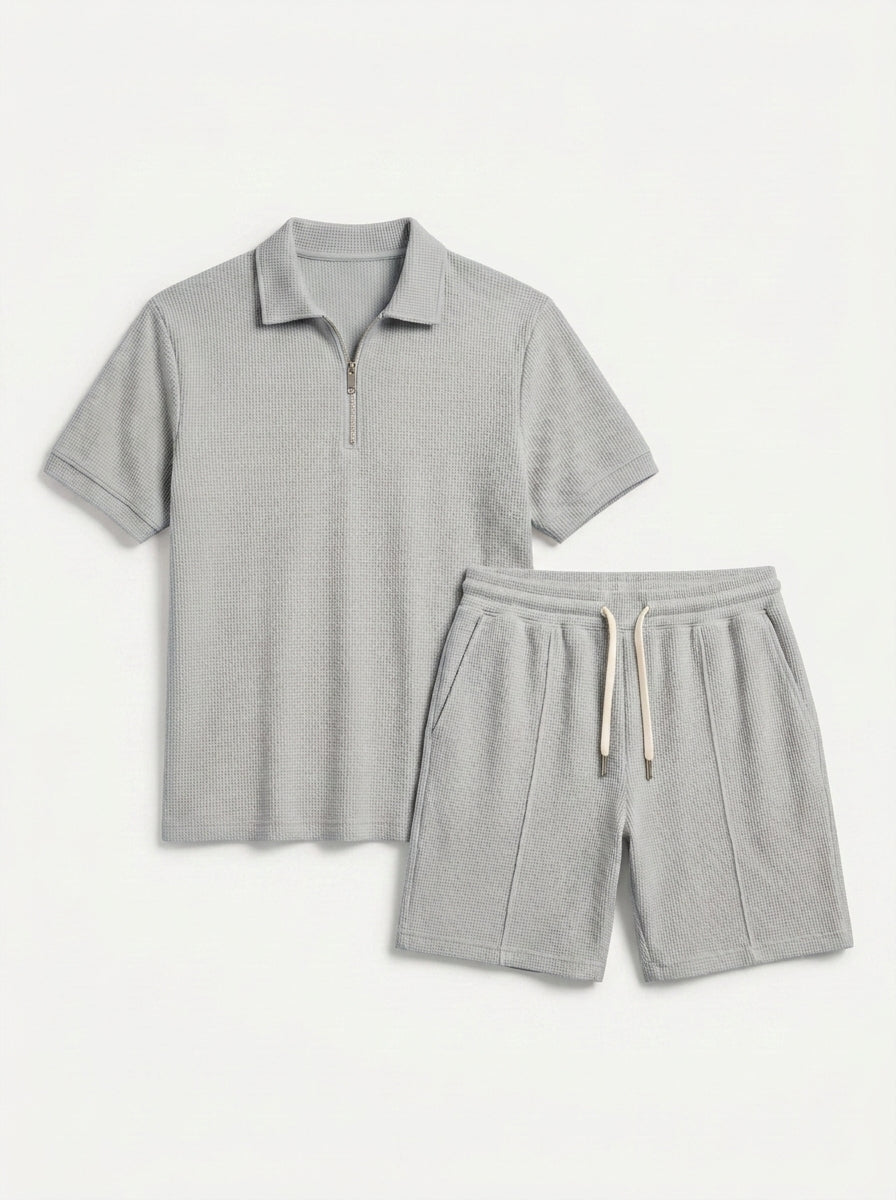 Polo Shirt and Shorts with Zipper