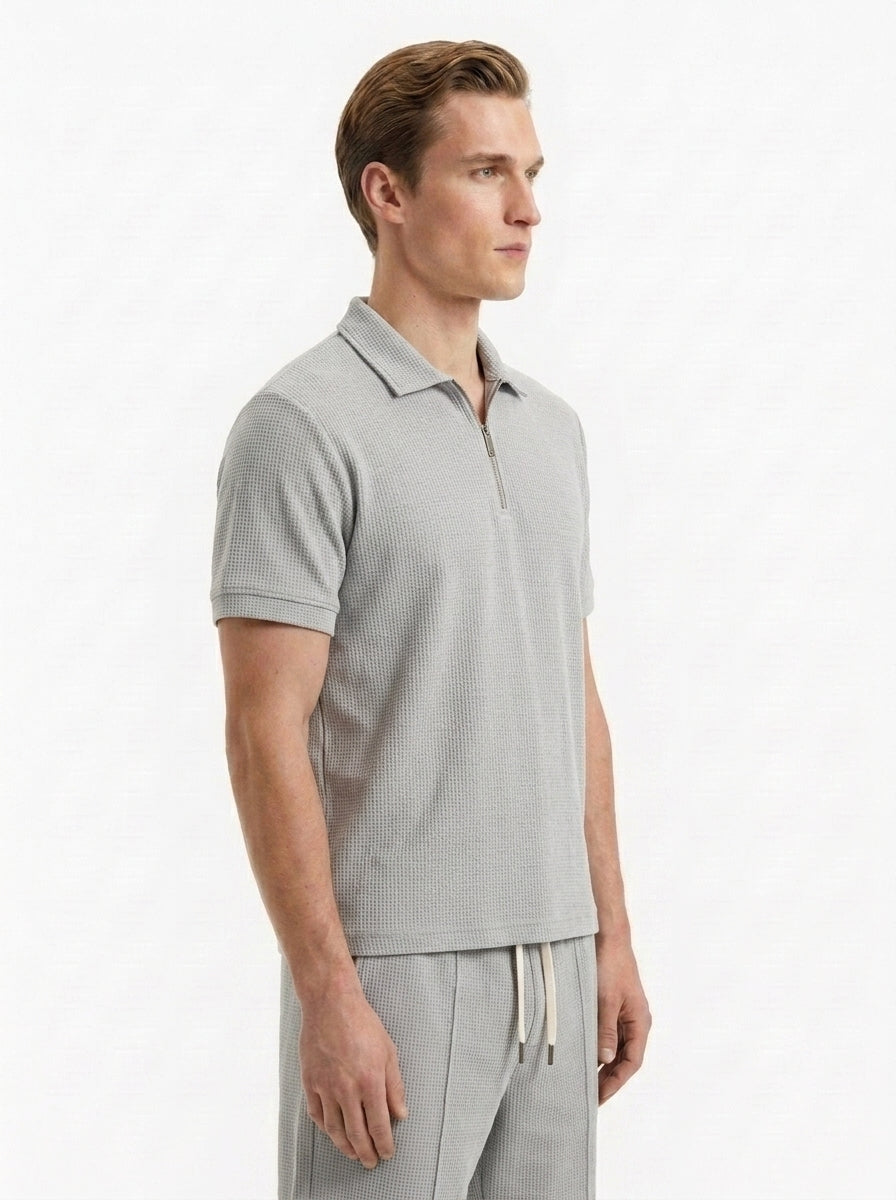 Polo Shirt and Shorts with Zipper