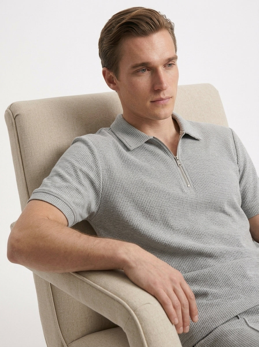Polo Shirt and Shorts with Zipper