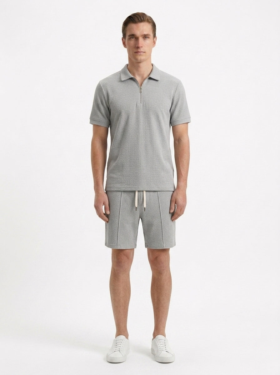 Polo Shirt and Shorts with Zipper