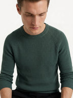 100% Organic Cotton Ribbed Crewneck Sweater