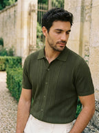 Vintage Knit Button Up Shirt