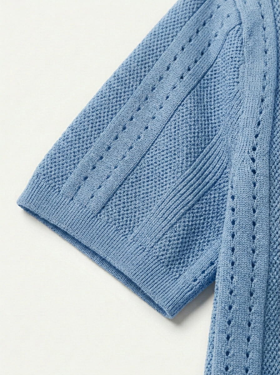 Vintage Knit Button Up Shirt