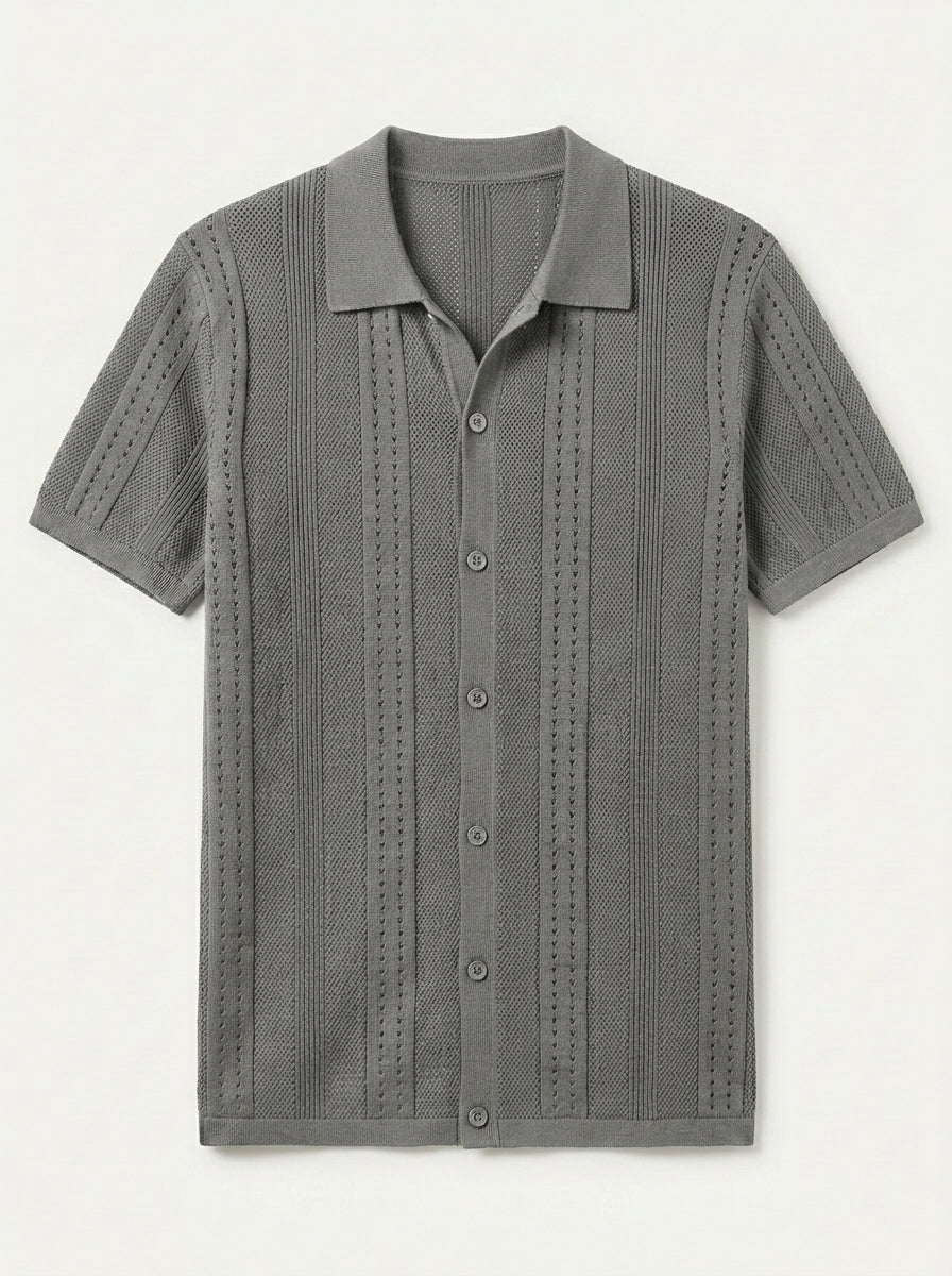 Vintage Knit Button Up Shirt