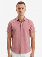 Men's Linen Cotton Blend Short Sleeve Shirt