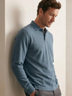 Classic Long-Sleeve Polo Shirt