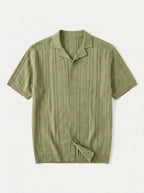 Vintage Knit Button Up Shirt