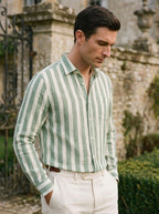Striped Linen Cotton Resort Shirt