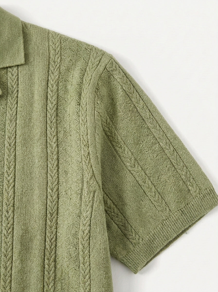 Vintage Knit Button Up Shirt