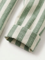 Striped Linen Cotton Resort Shirt