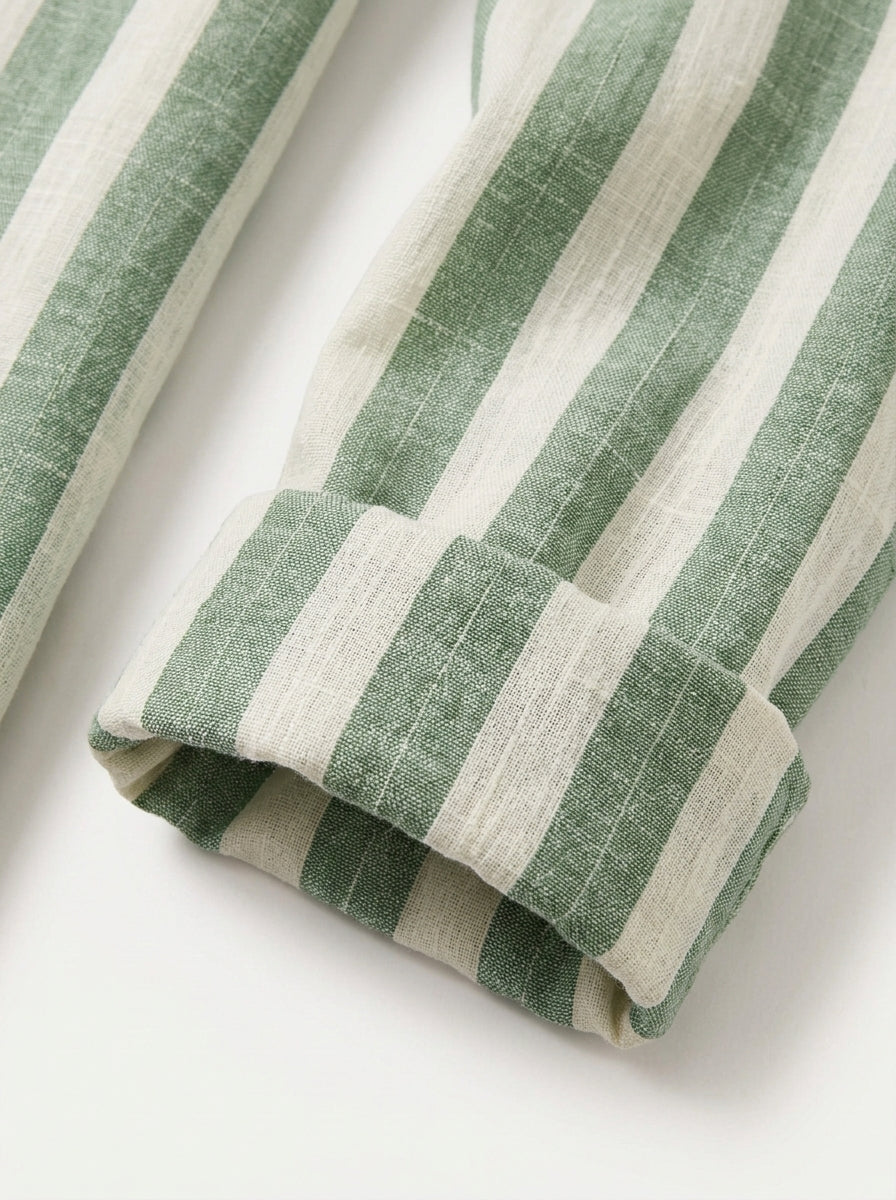 Striped Linen Cotton Resort Shirt