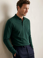 Classic Long-Sleeve Polo Shirt