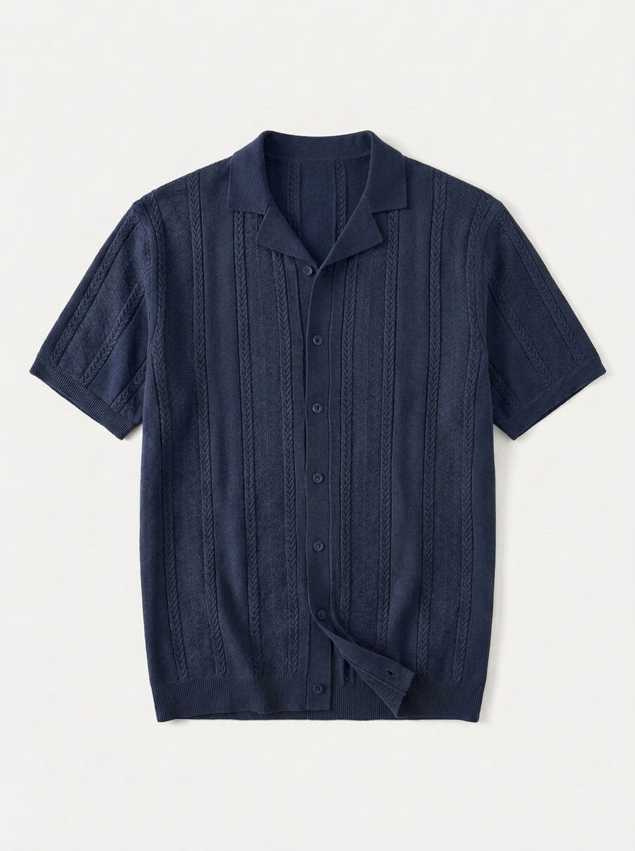 Vintage Knit Button Up Shirt