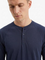 Cotton Modal Long Sleeve Henley Tee