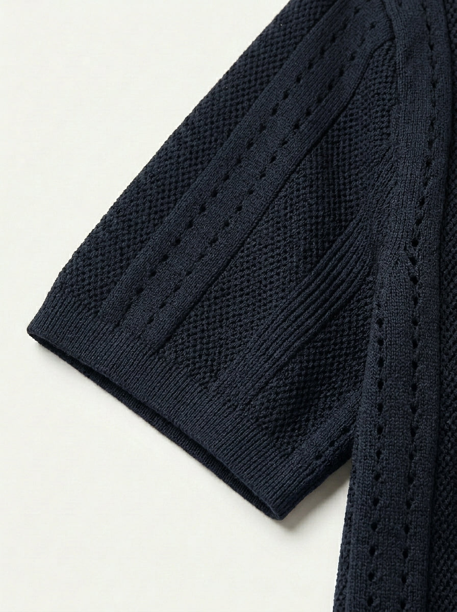 Vintage Knit Button Up Shirt