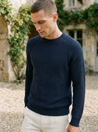 100% Organic Cotton Ribbed Crewneck Sweater