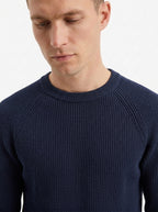 100% Organic Cotton Ribbed Crewneck Sweater