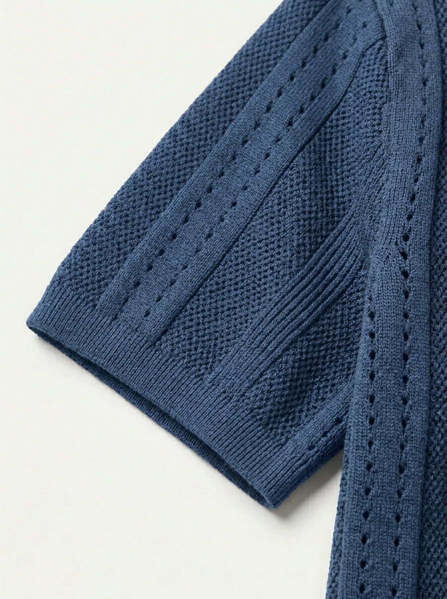 Vintage Knit Button Up Shirt