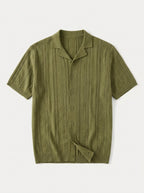 Vintage Knit Button Up Shirt