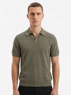 100% Organic Cotton Mesh-Stitch Sweater Polo