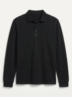 Classic Long-Sleeve Polo Shirt