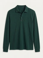 Classic Long-Sleeve Polo Shirt