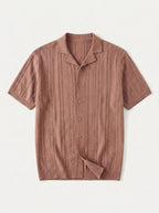 Vintage Knit Button Up Shirt