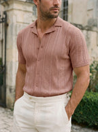 Vintage Knit Button Up Shirt
