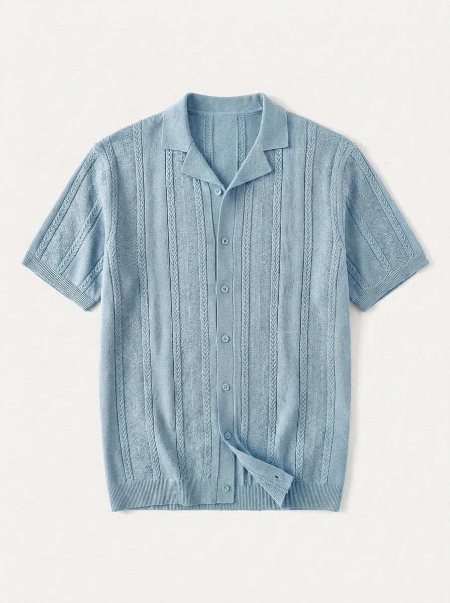 Vintage Knit Button Up Shirt