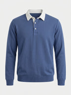 Polo Collar Long Sleeve Sweatshirt