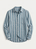 Striped Linen Cotton Resort Shirt